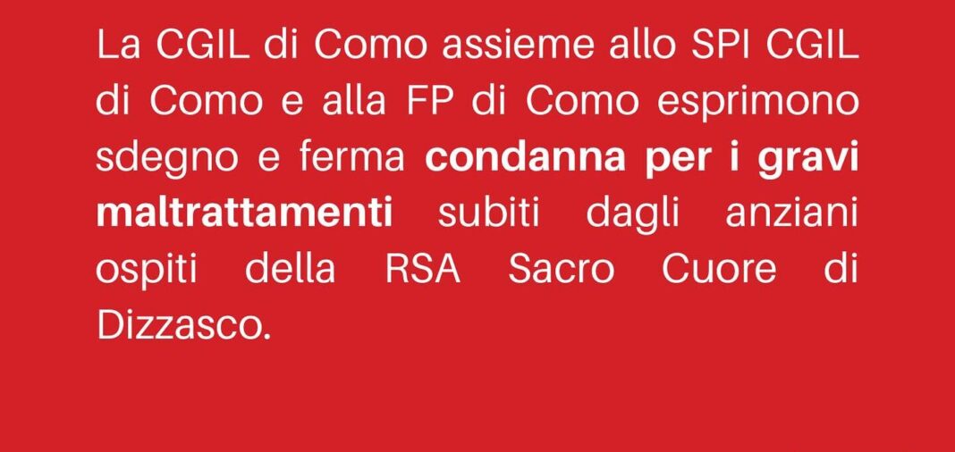 cgil dizzasco rsa comunicato stampa arresti como news notizie a como