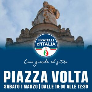 gazebo fratelli d'italia piazza volta como evento como news notizie a como